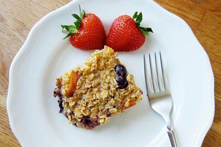 Baked Oatmeal Less Sugar