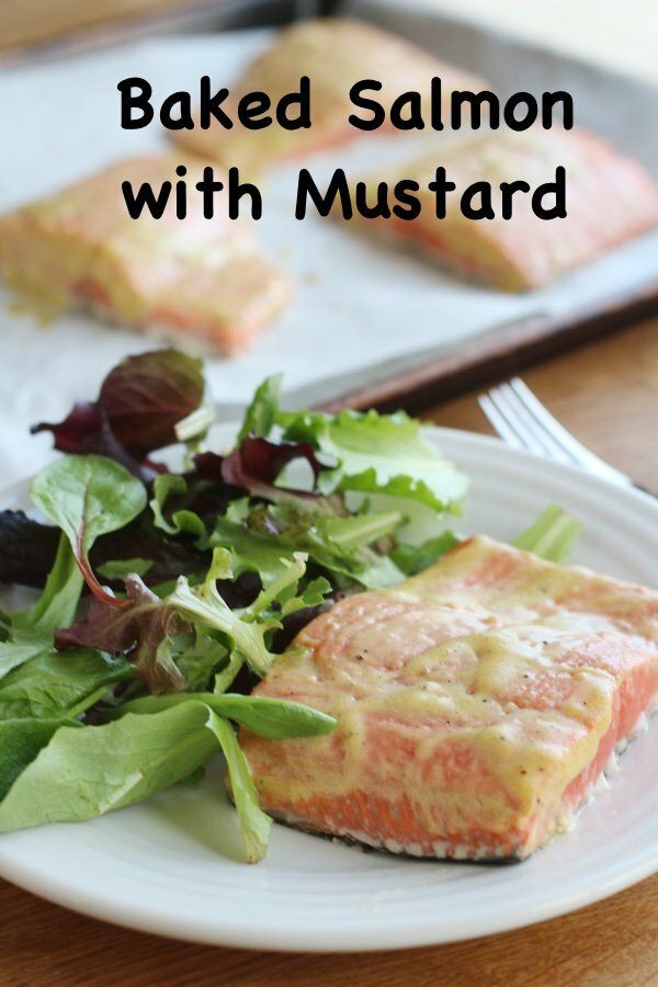 Baked Salmon with Mustard