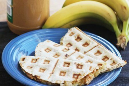 Banana and Peanut Butter Waffles