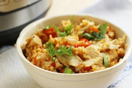 Instant pot chicken discount and rice delish