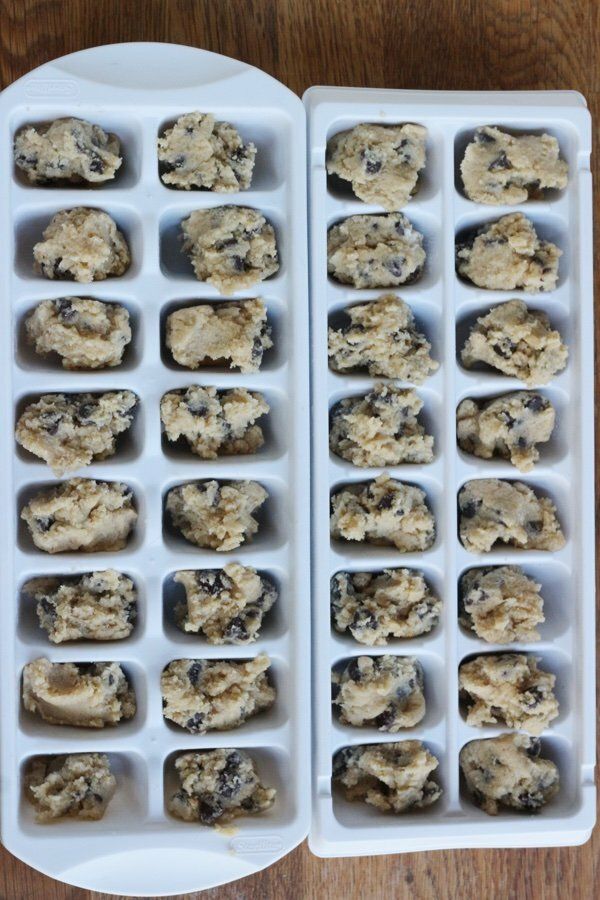 Ice Cube Tray to Freeze Cookie Dough