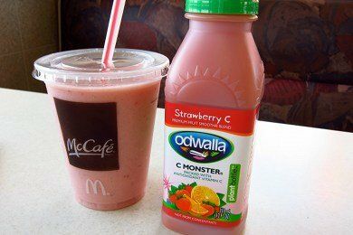 McDonald's Smoothie vs. Odwalla Smoothie