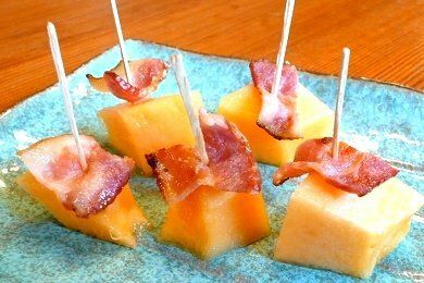 Bacon Cantaloupe Bites