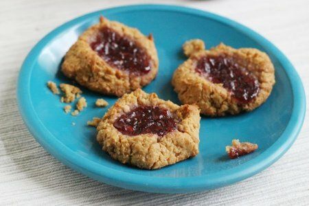 Peanut Butter Jam Cookies