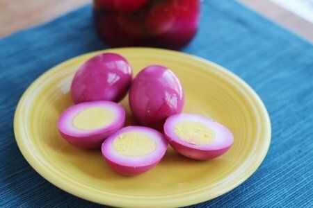 Purple Pickled Eggs For Spring
