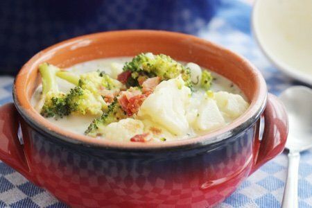 Roast Cauliflower Broccoli Soup