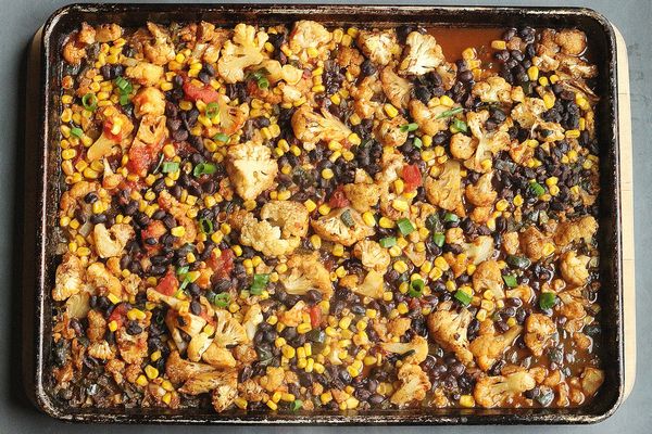 Photo of Roasted Veggie Chili on a Sheet Pan