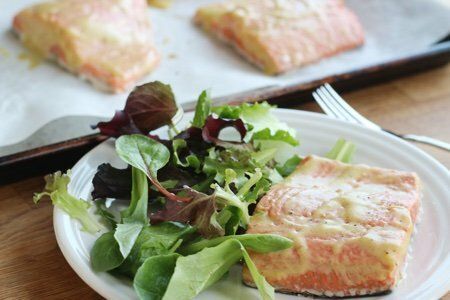 Baked Salmon with Mustard