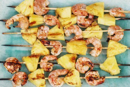 Pineapple and Shrimp Skewer