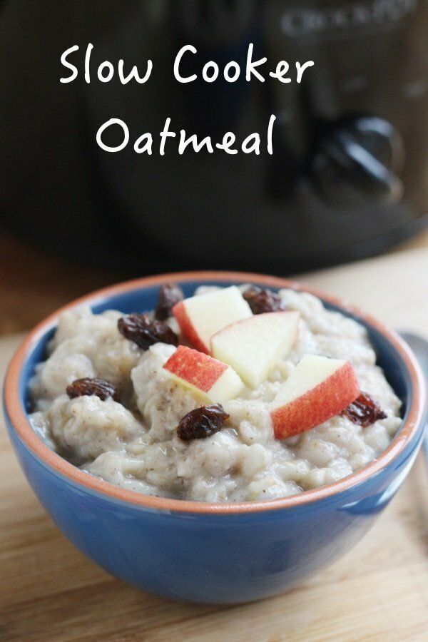 Slow Cooker Oatmeal - rolled or steel cut oats - The Recipe Rebel