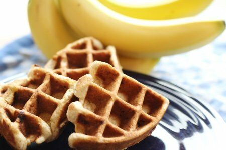 banana bread with waffles