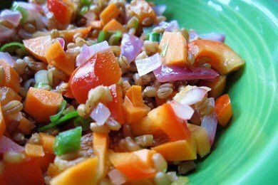 Low Calorie Wheat Berry Salad