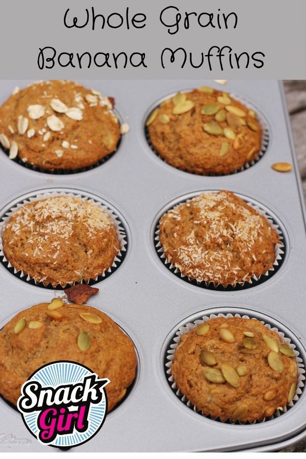 whole grain banana muffins.600