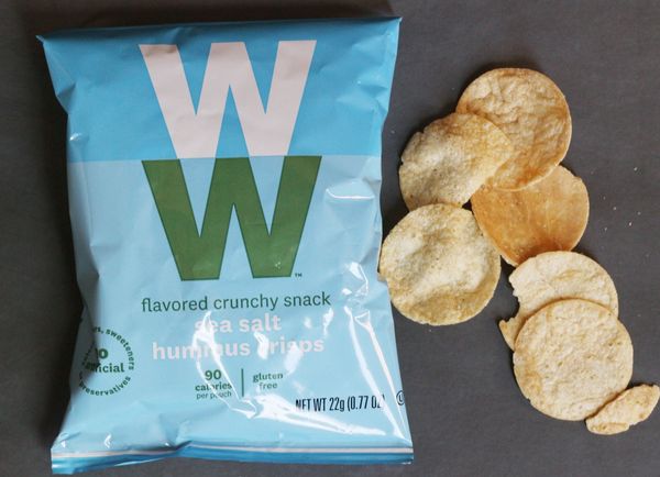  WW Sea Salt Hummus Crisps - Gluten-free, 2 SmartPoints - 4  Boxes (20 Count Total) - Weight Watchers Reimagined